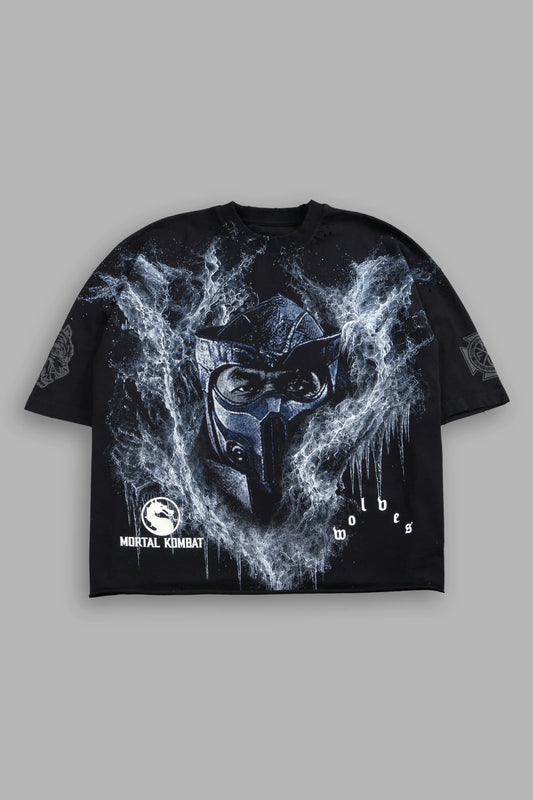 DS-0321 SUB-ZERO DISTRESSED GRUNGE BOX CUT TEE V2 IN BLACK