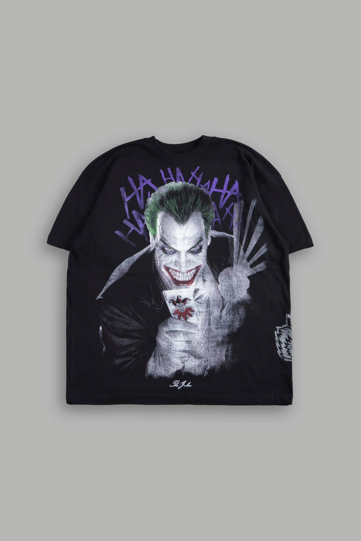 DS-0286 Darc Joke Side-By-Side Series Premium Oversized Tee in Black