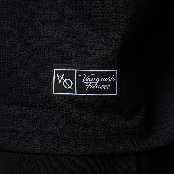 Varsity Black Oversized Boxy Football Jersey