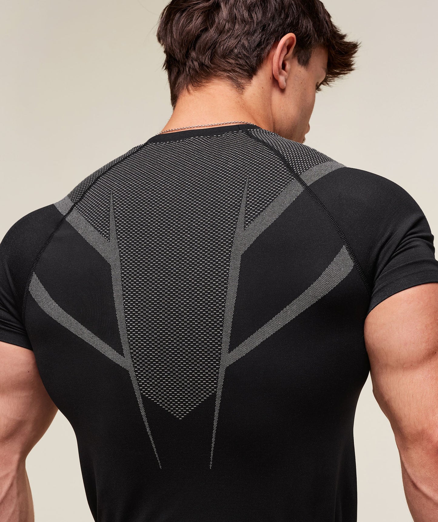 GS-0079 Onyx 5.0 Seamless T-Shirt - Black/Light Grey