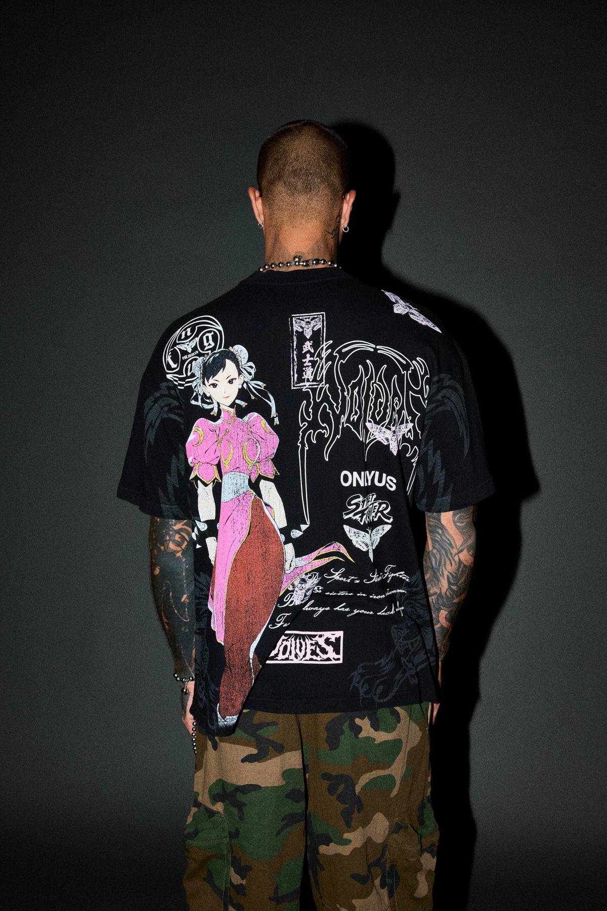 DS-0341 ASCENSION PREMIUM OVERSIZED TEE IN BLACK