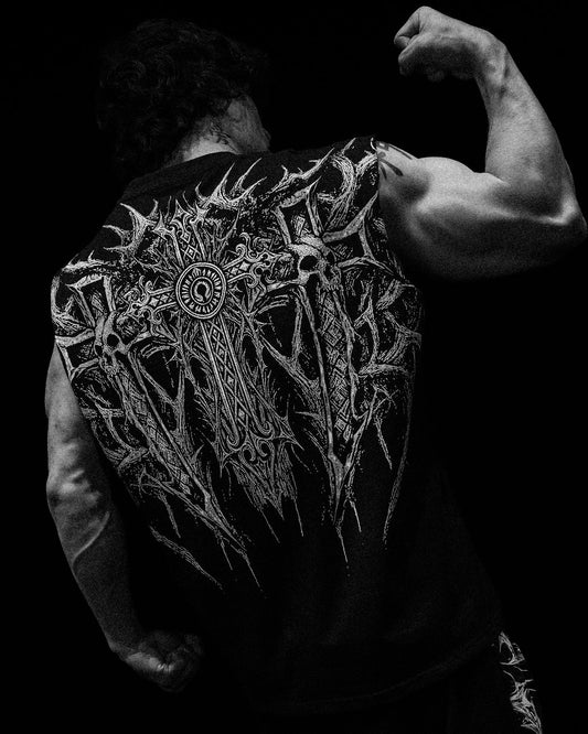 BD-0084 Heaven’s Gate Cut-off Tee [VOID BLACK]