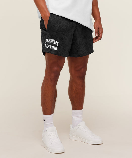 GS-0053 Lifting Mesh 5” Shorts - Black/Onyx Grey