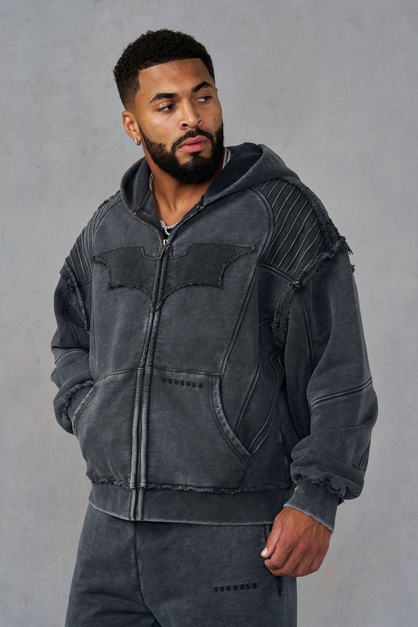 5209 - Batman Armored Zip-Ups - Grey Wash