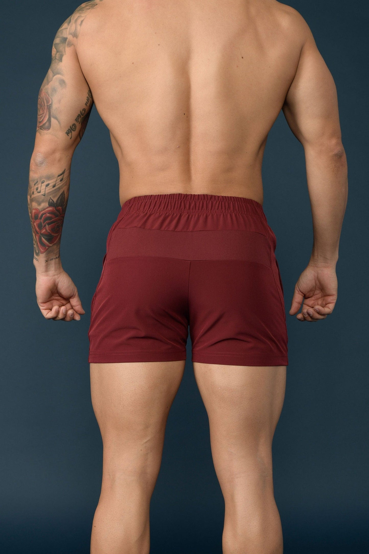 101 - Bodybuilding Short Shorts - Burgundy