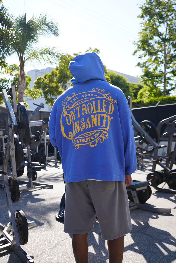 OG Royal Blue Vintage Washed Zip Up Hoodie