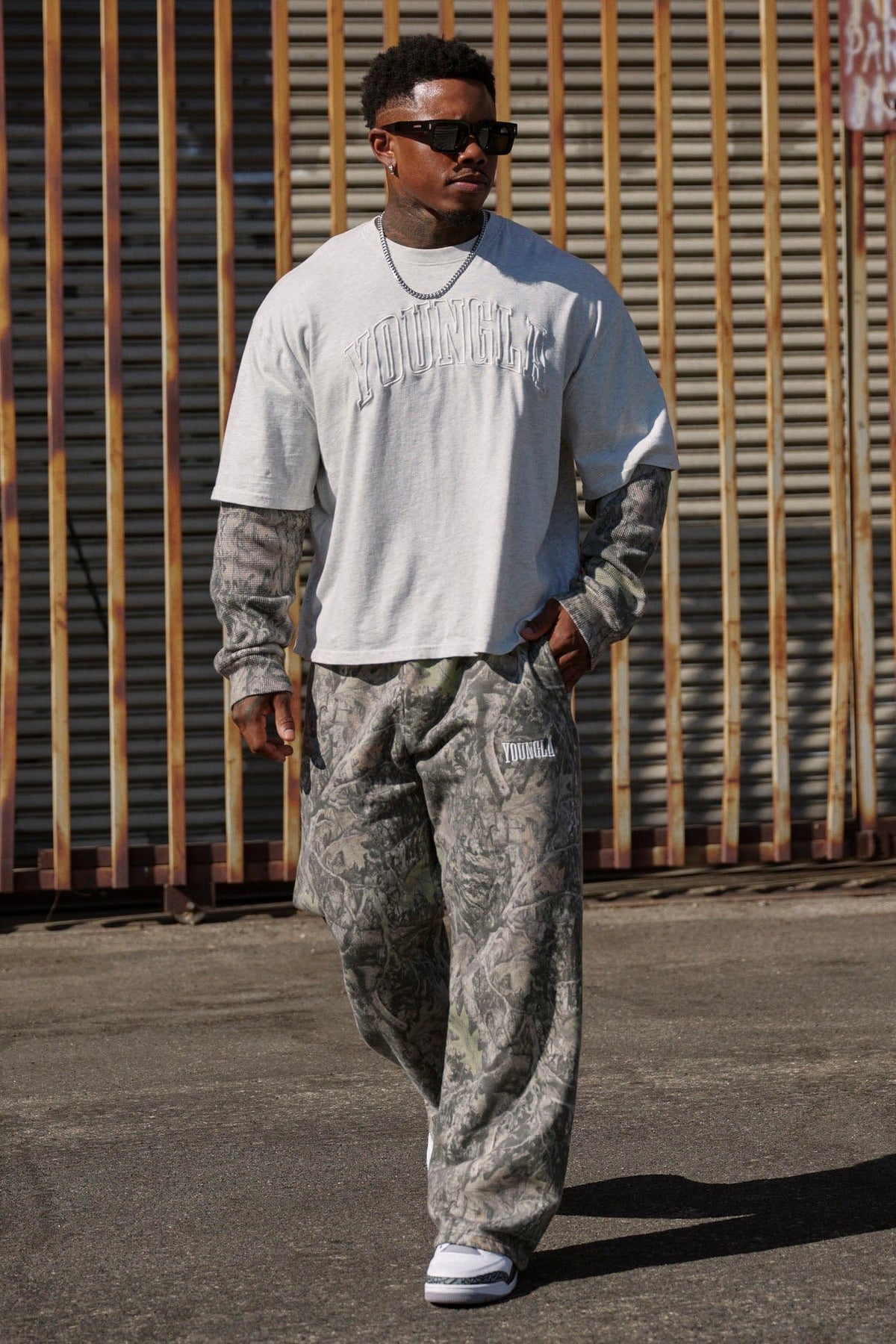 2133 - Tree Camo Baggy Sweats - Tan Tree Camo
