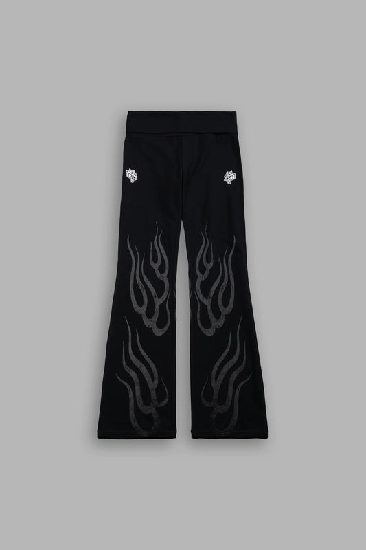DSHE-0044 Hellfire Romy Foldover Pants in Black