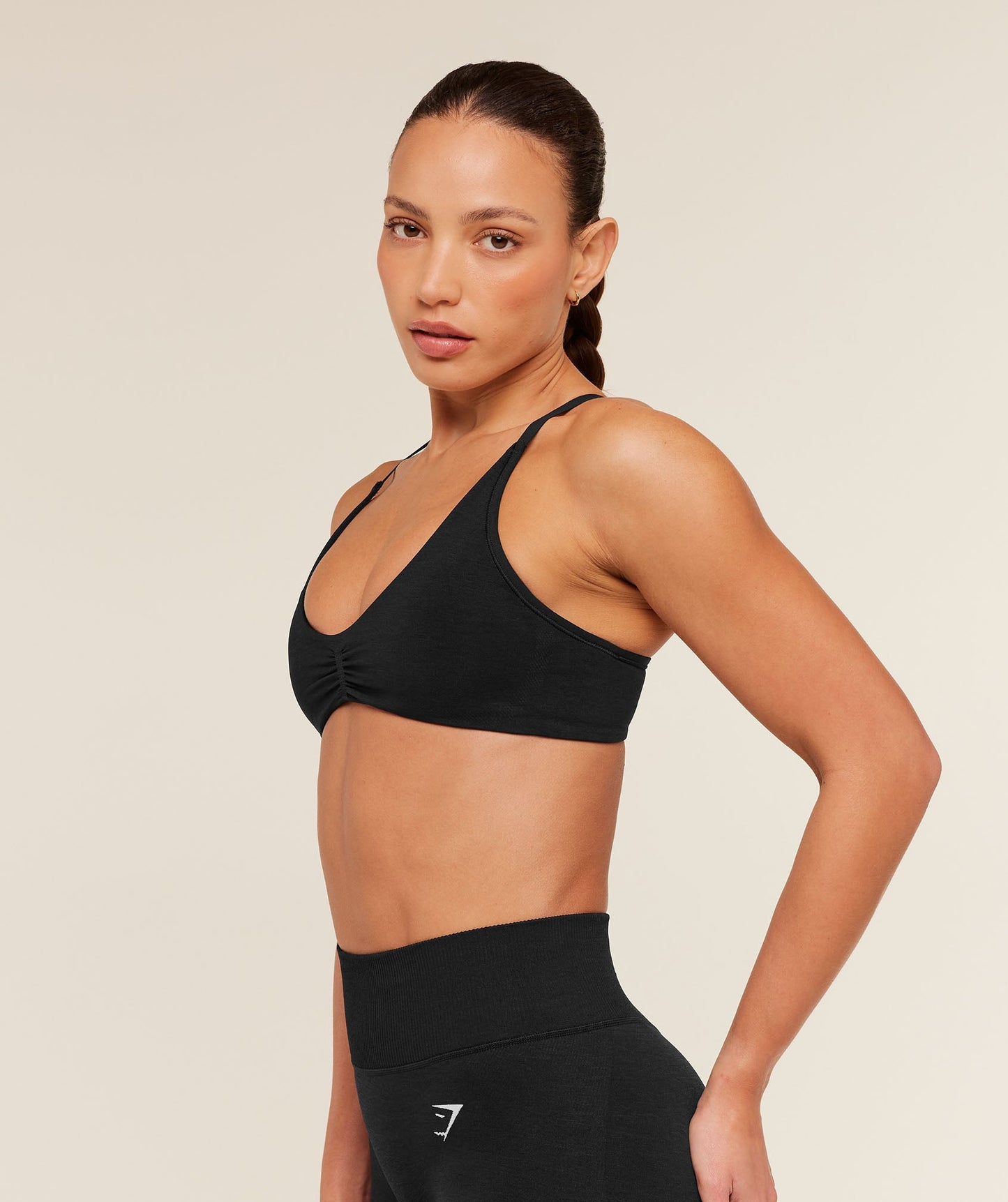 GSW-0138 Interval Seamless Light Support Sports Bra - Black