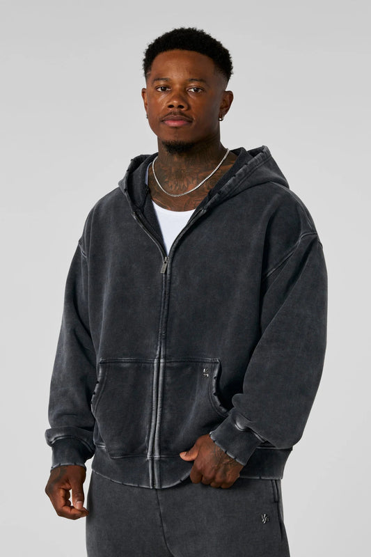 5102 - ELEVATED ESSENTIALS - ZIP-UPS - GREY WASH