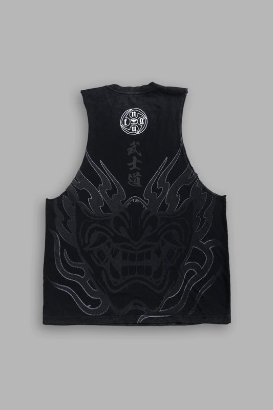 DS-0316 HALF MASK TOMMY MUSCLE TEE IN BLACK