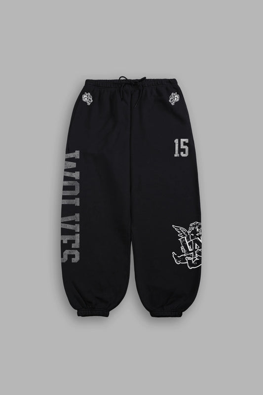 DS-0184 Est MMXV Lightweight Lounger Sweat Pants in Black