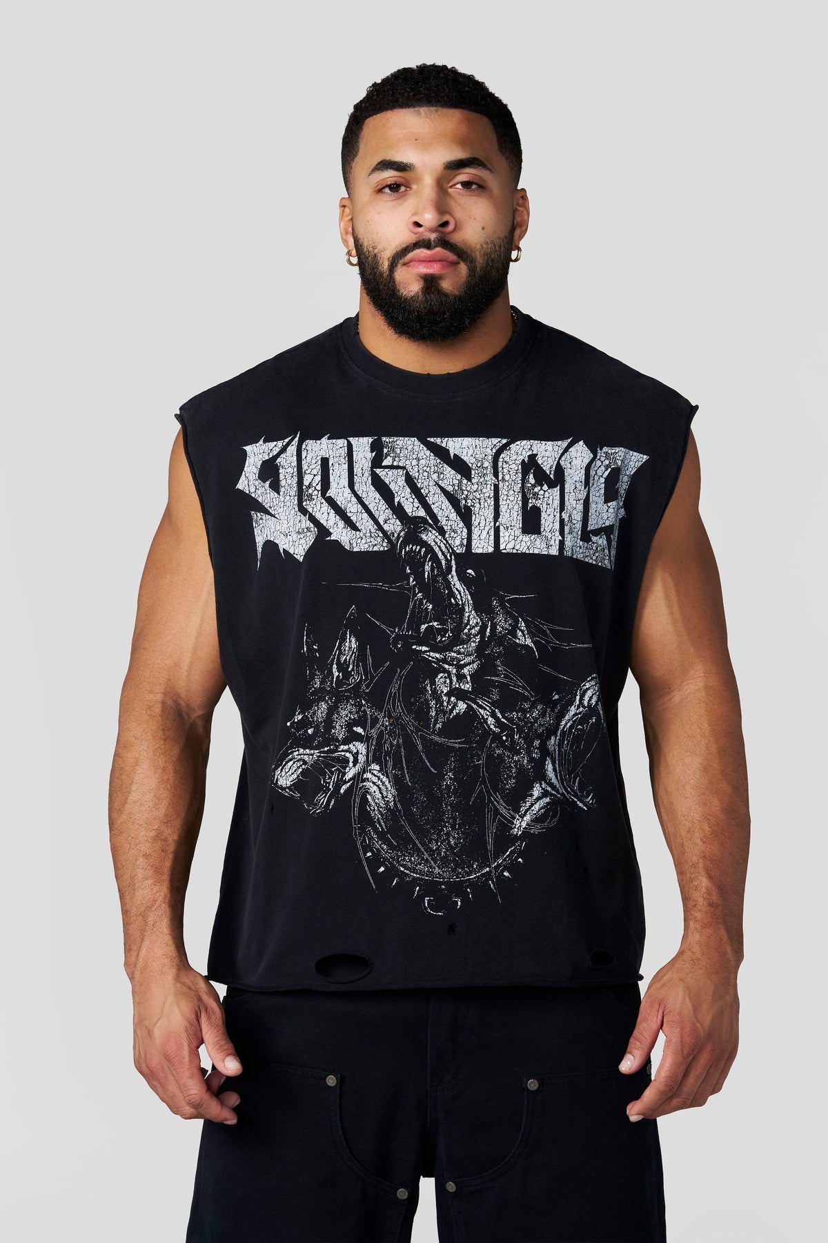 3093 - Unleashed Cut-Offs - Black Wash