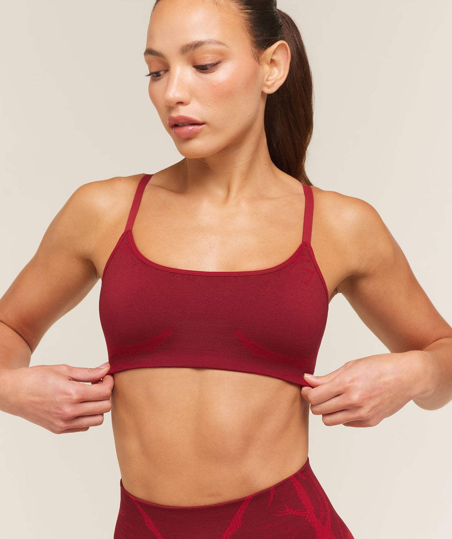 GSW-0103 Storm Seamless Sports Bra - Sets Red/Carmine Red