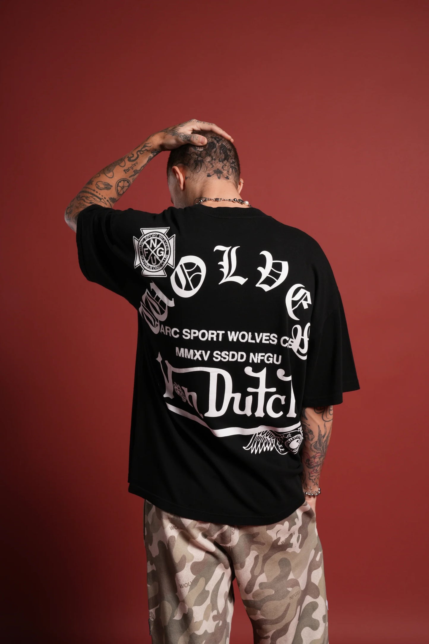 DS/VD-0129 DSVD Heritage Unisex Premium Oversized Tee in Black