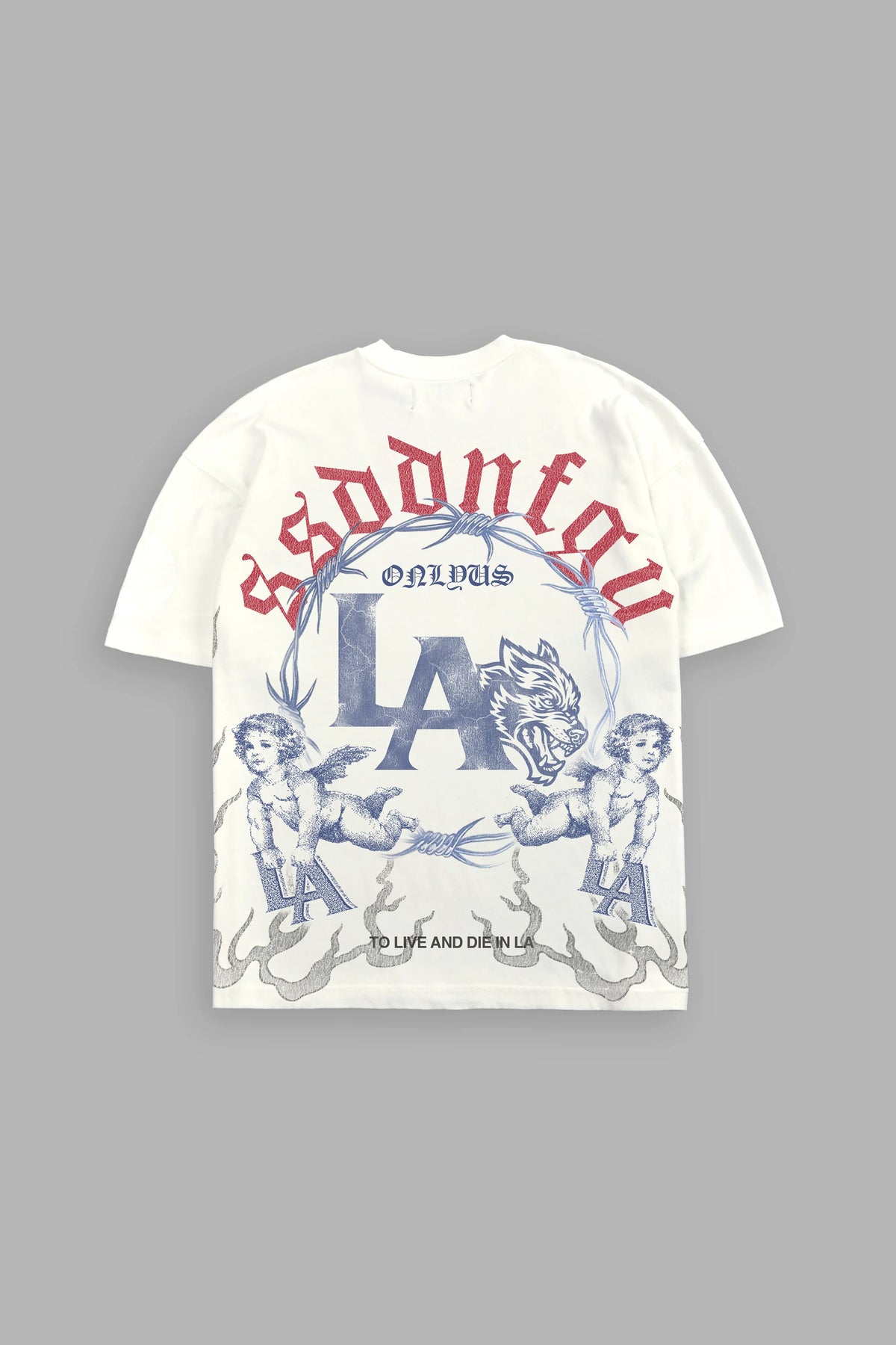 DS-0178 LA Heritage Premium Oversized Tee in Cream