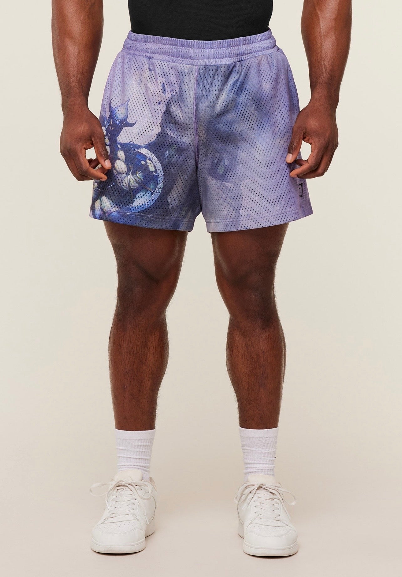 GS-0072 Power x Frazetta Graphic Shorts - Steady Purple