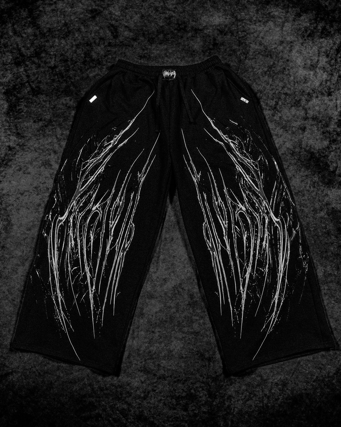 BD-0107 Venom Texture Symbiote Banana sweatpants [VOID BLACK]