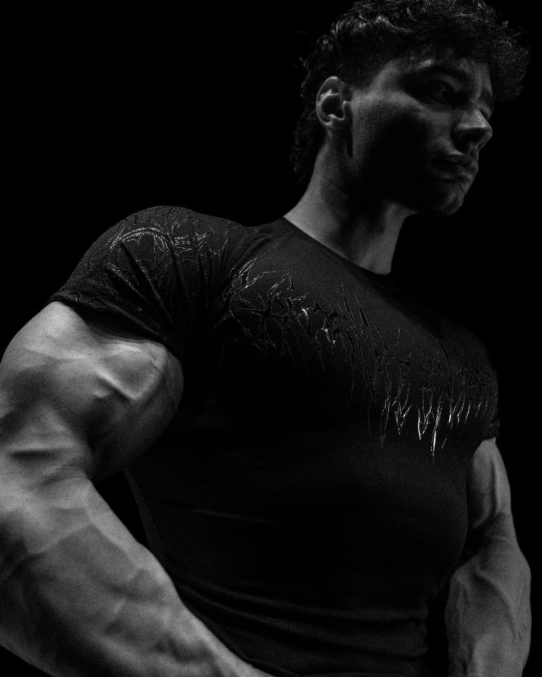 BD-0108 Void Tech™ Venom Texture shortsleeve Compression [DARKNESS]