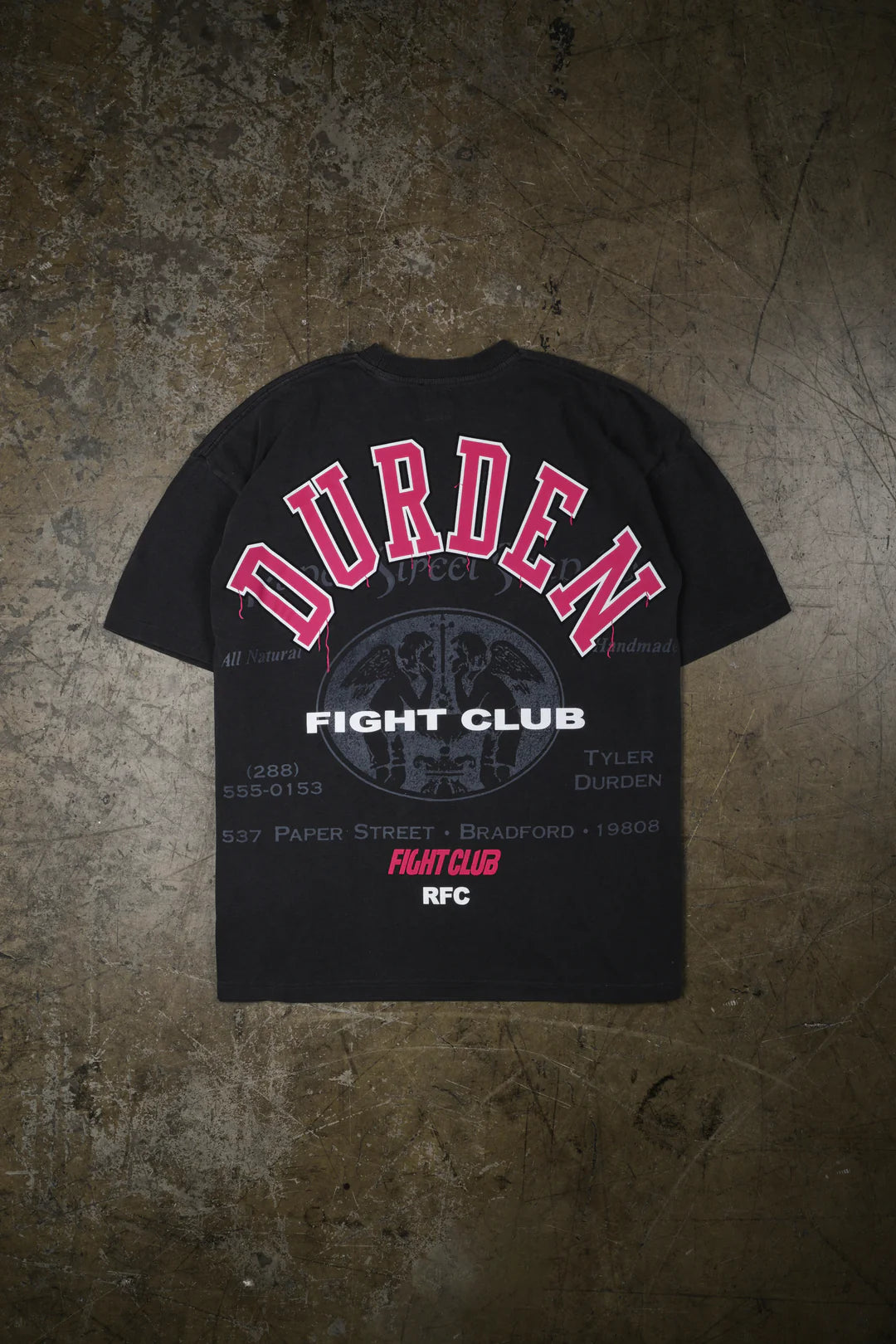 Durden American Classic Oversized Tee in Vintage Ashes