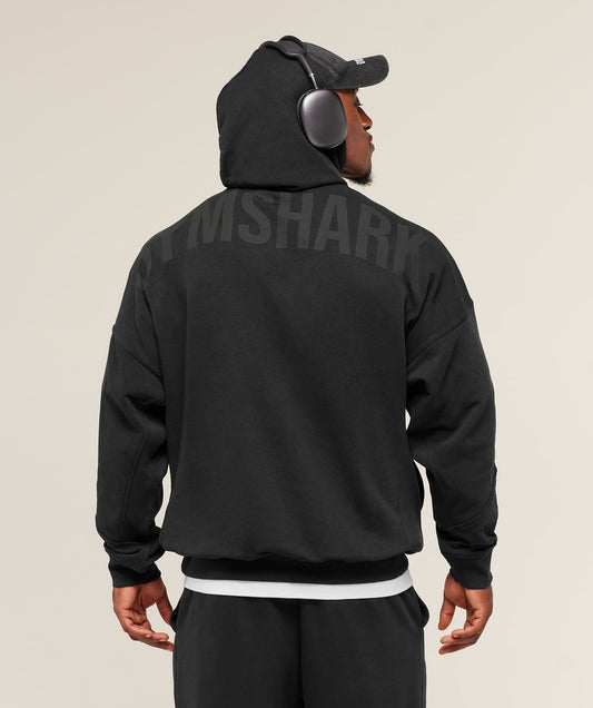 GS-0125 Power Oversized Hoodie - Black/Asphalt Grey