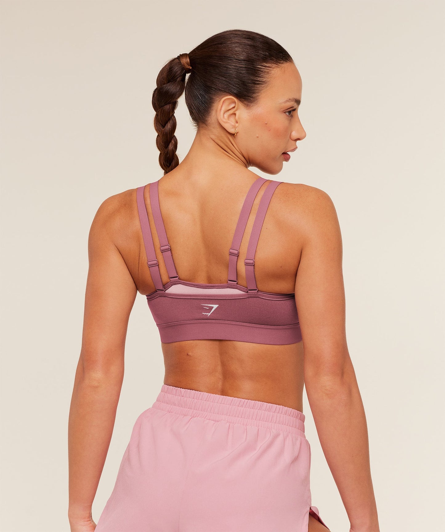 GSW-0110 Interval Seamless Medium Support Sports Bra - Reset Pink/Light Pink