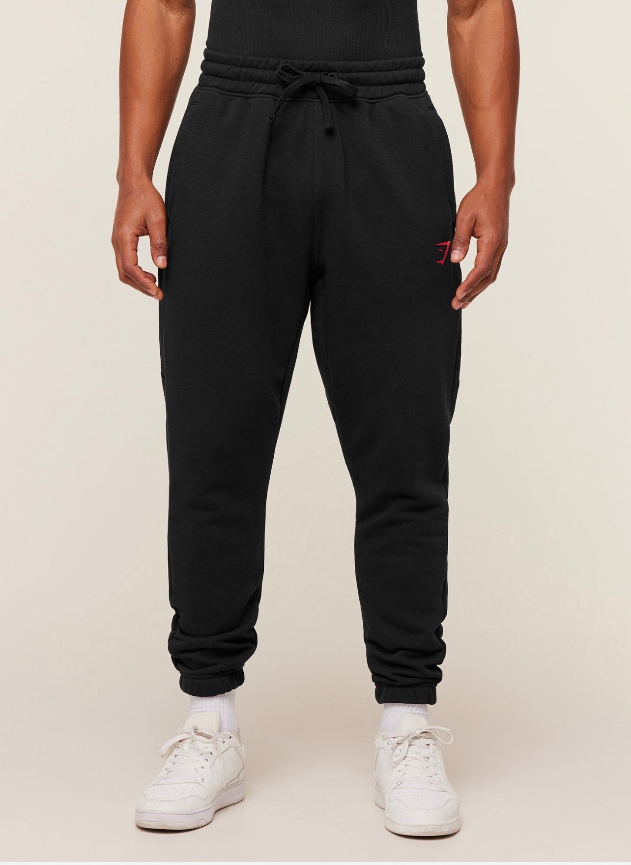 GS-0030 Power Wordmark Joggers - Black/Conditioning Red