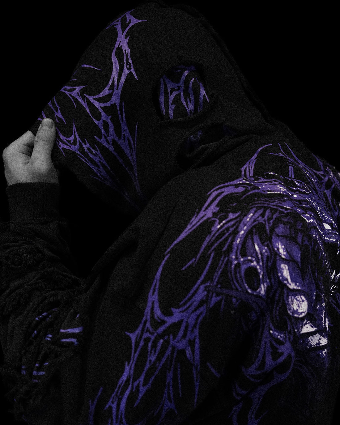 BD-0074 Tarnished Leviathan Oversized Zip-up Hoodie [DUSK]
