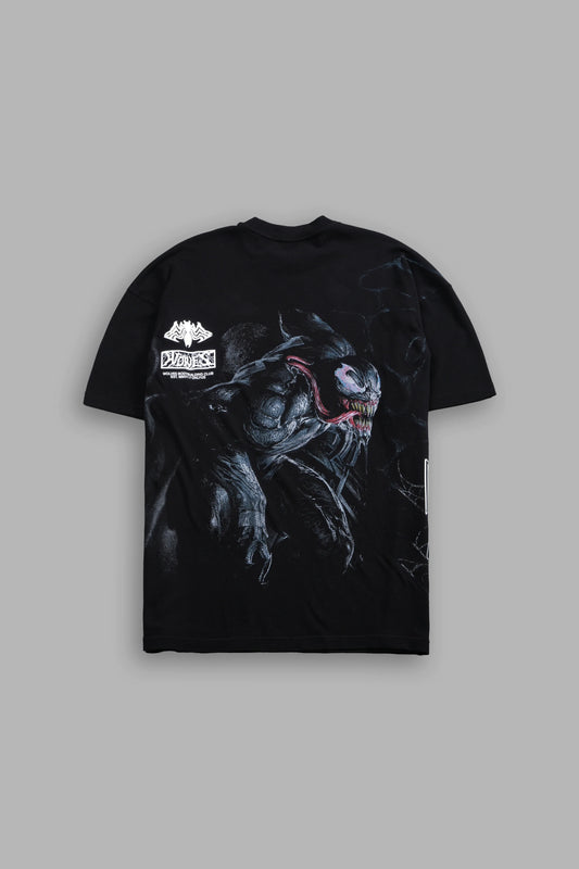 DS-0246 Venomous Side-By-Side Series Premium Oversized Tee in Black
