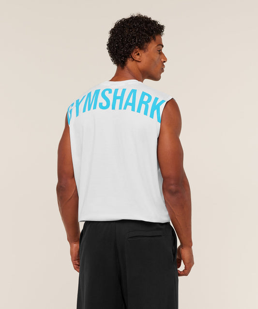 GS-0008 Power Cut Off Tank - GS White/GS Brand Blue