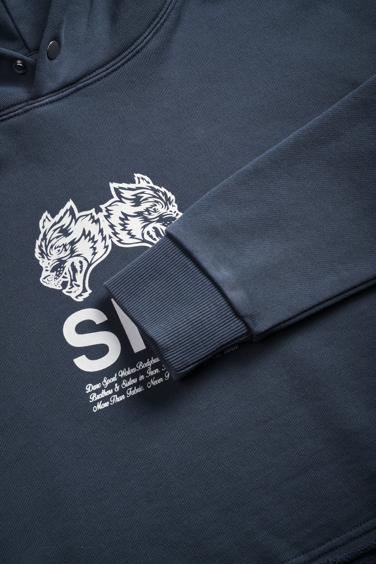 DSHE-0065 Gritty “Pierce” (Cropped) Hoodie in Darc Blue