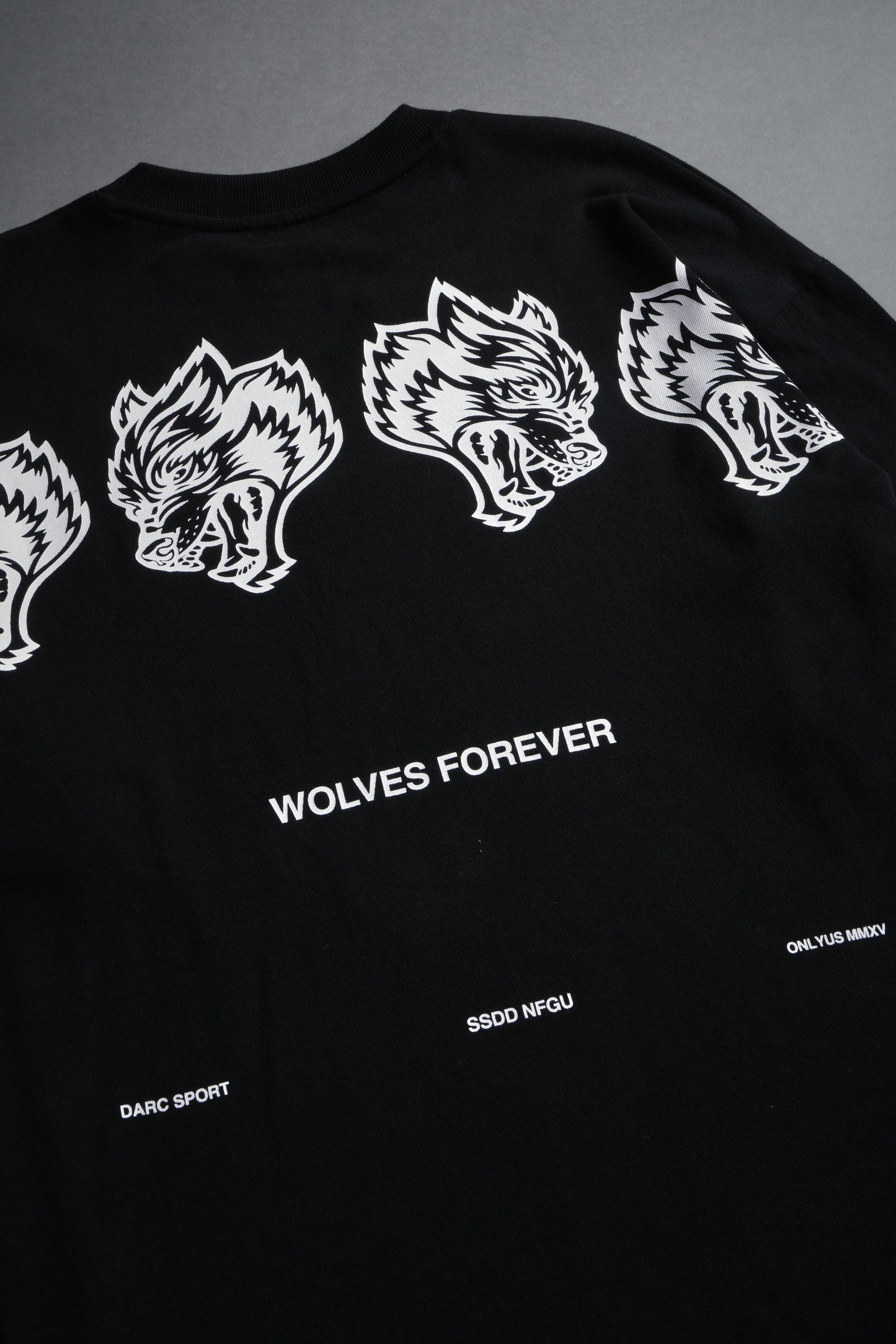 DS-0044 Wolves Have Your Back “Premium” Oversized Tee in Black