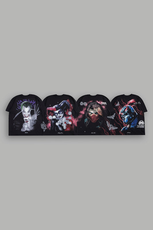 DS-0285 DC Villains “Side-By-Side” Tee Box Set in Black