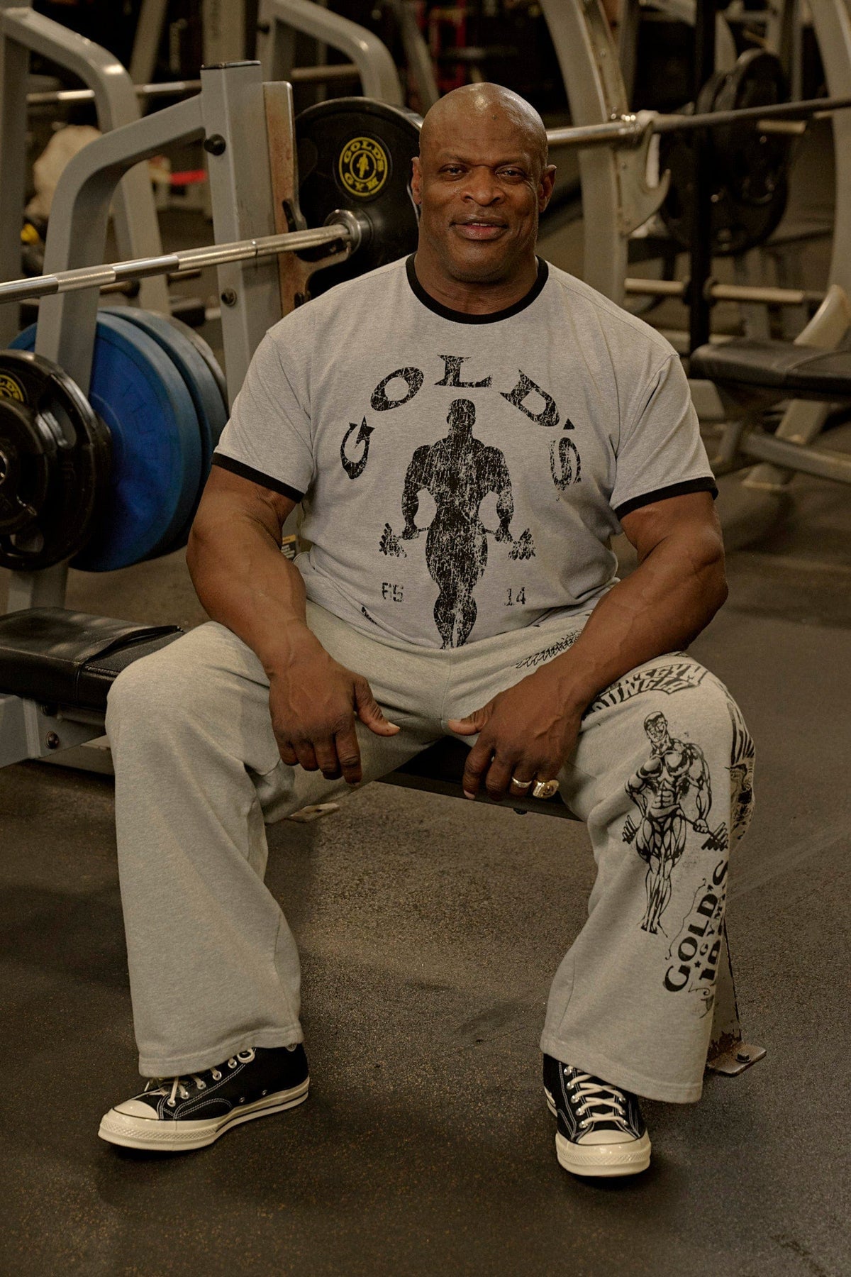 4009 - Gold’s Gym Ringer Tees - Off-White