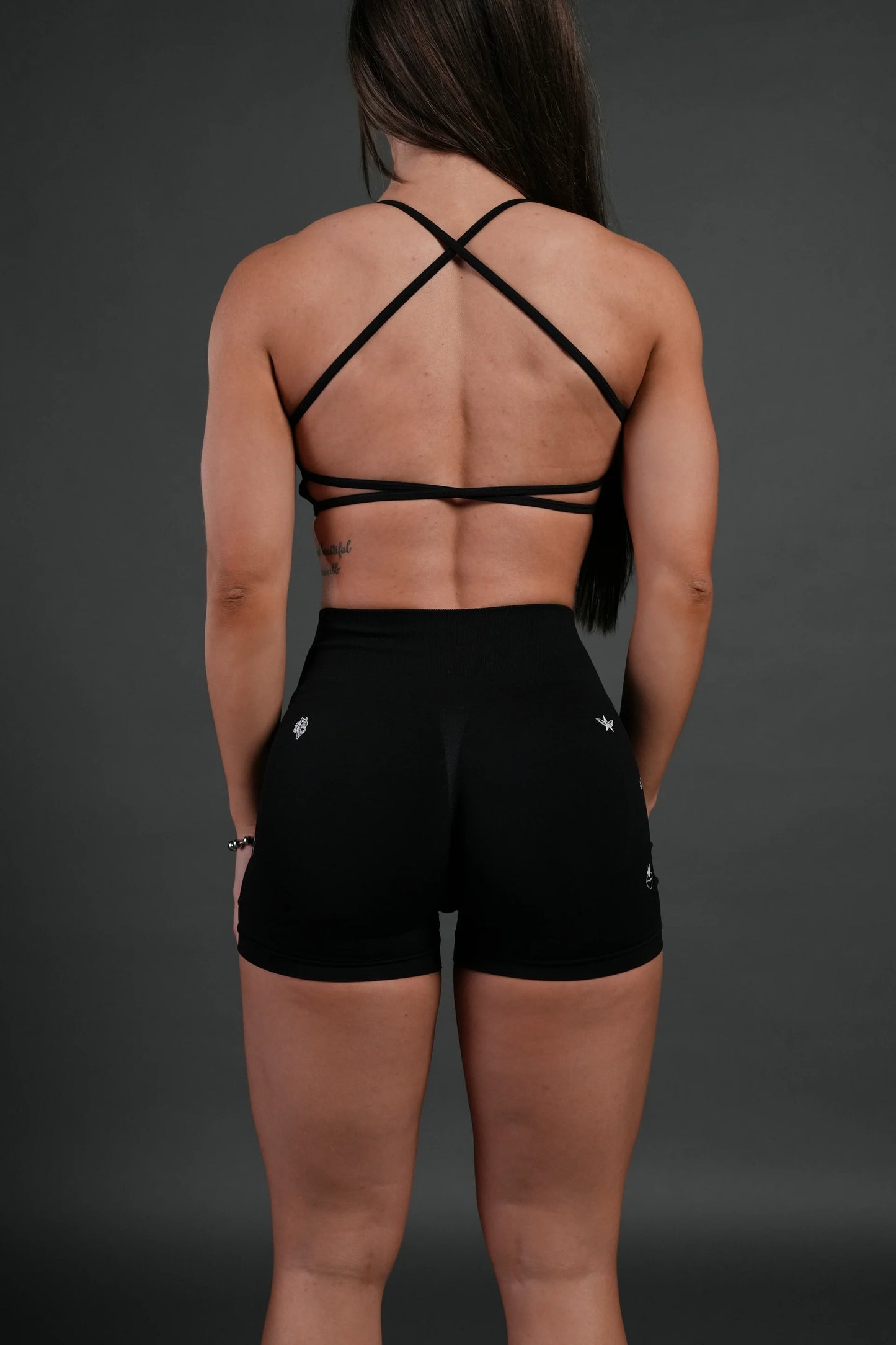 DSHE-0041 Verona Noir “Stella” Soft Seamless Shorts in Black