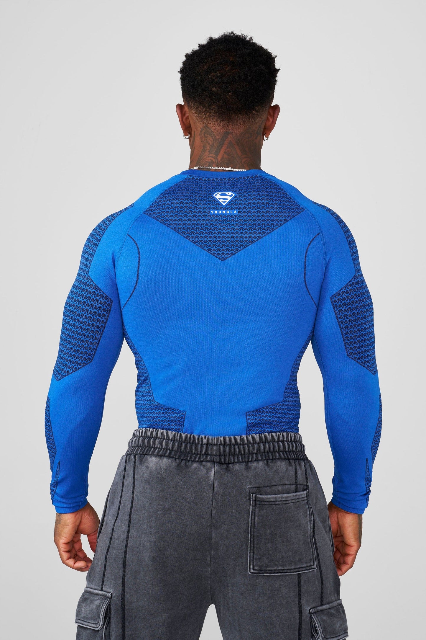 8066 - Superman Compression Longsleeves - Blue