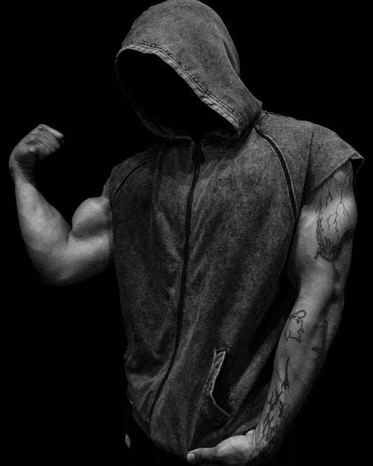 BD-0082 Venom Cutoff Zip-up Hoodie [VINTAGE]