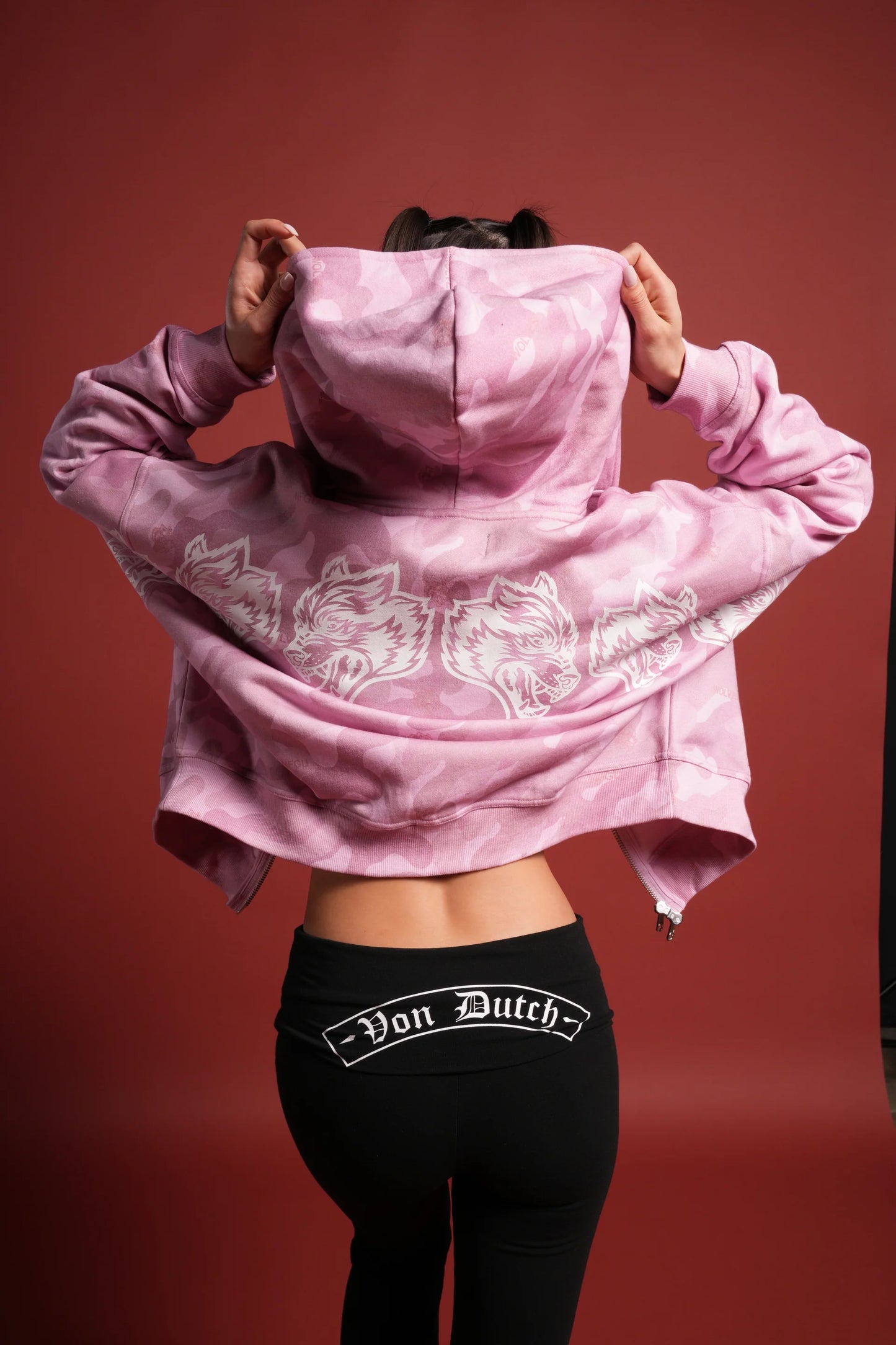 DSHE/VD-0031 DSVD Legacy Vex Double Zip Hoodie in DSVD Bubblegum Camo