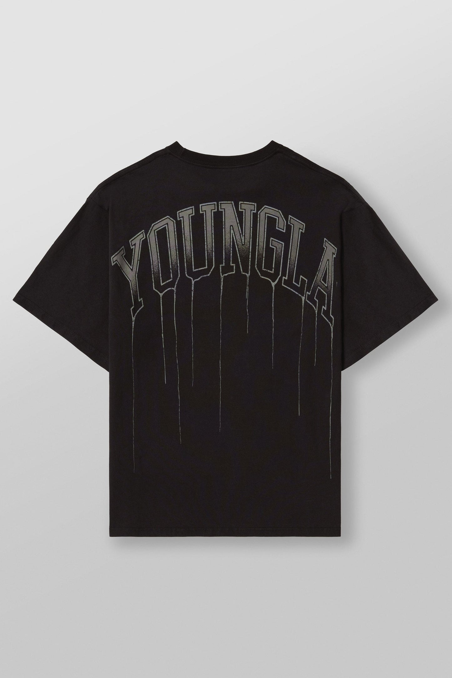 W428 - Drip Oversized Tee - Black Wash