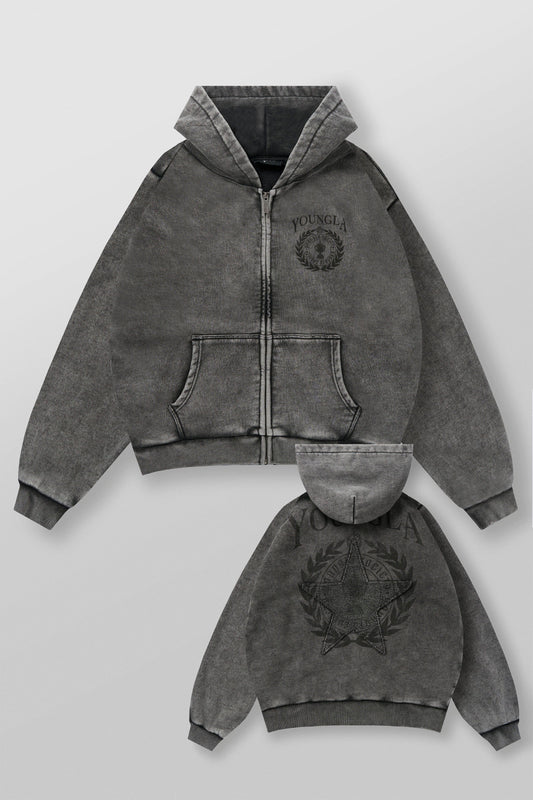5149 - Star Crest Zip-Ups - Grey Wash