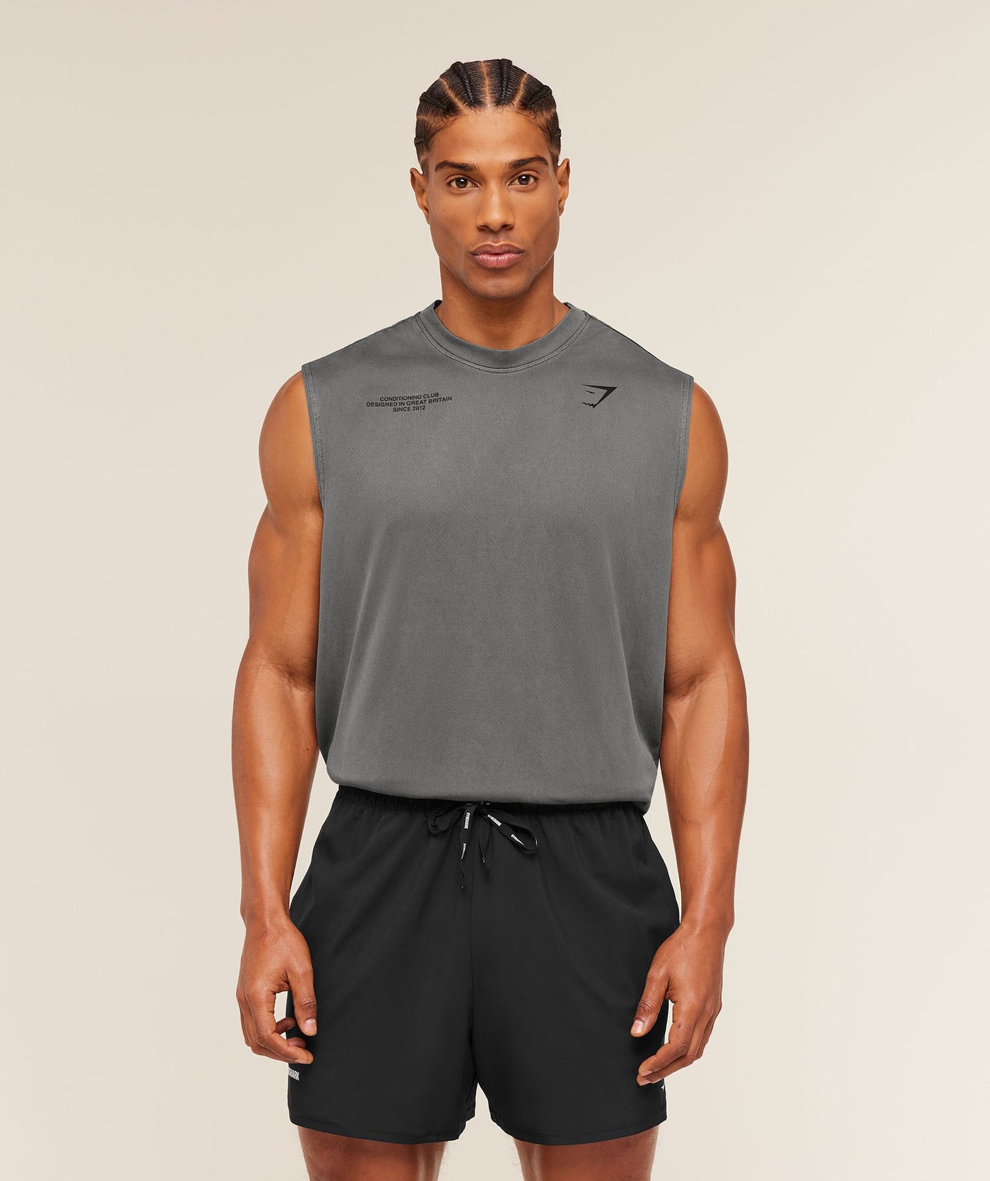 GS-0059 Conditioning Club Washed Tank - Black/Wash