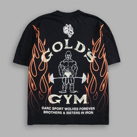 DS-0115 On Fire “Premium” Oversized Tee in Black