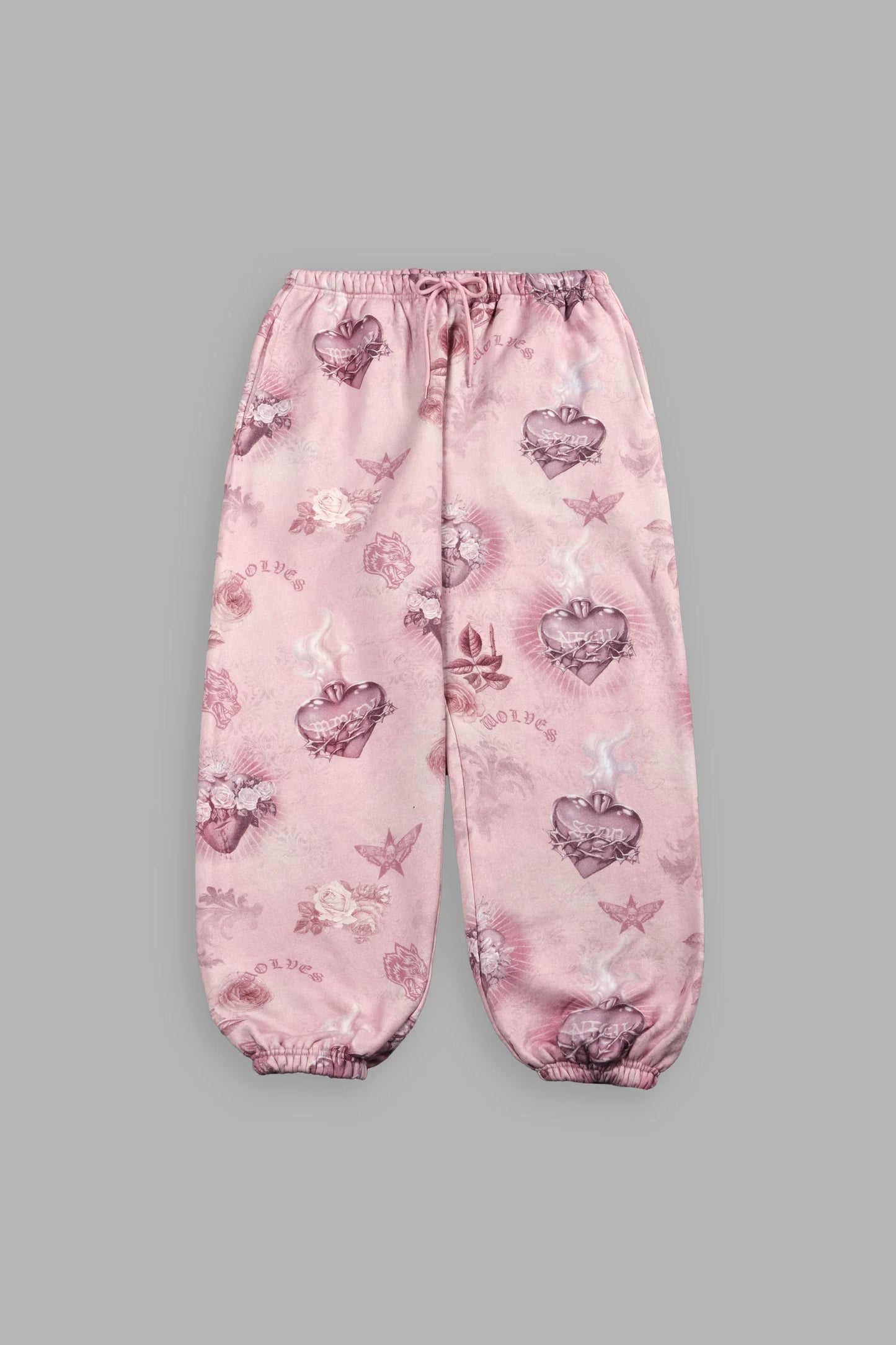DS-0107 Sacred Path Unisex Lightweight Lounger Sweat Pants in Corazon de Devocion Tonal