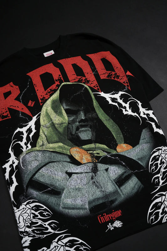 Dr. Doom American Classic Oversized Tee in Black