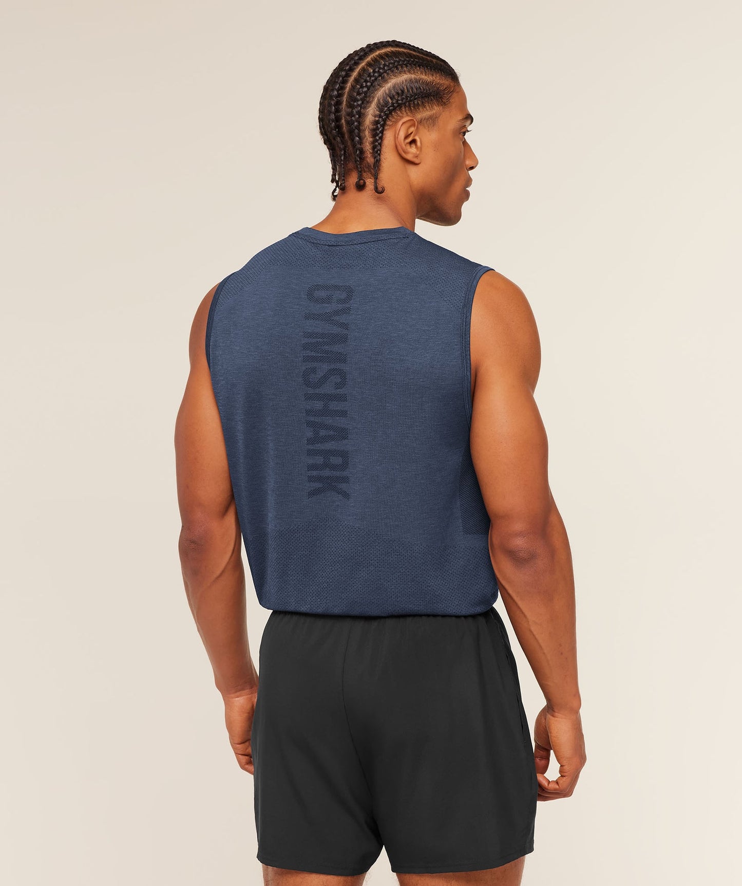 GS-0128 Lightweight Seamless Tank - Heavy Blue/ Marl