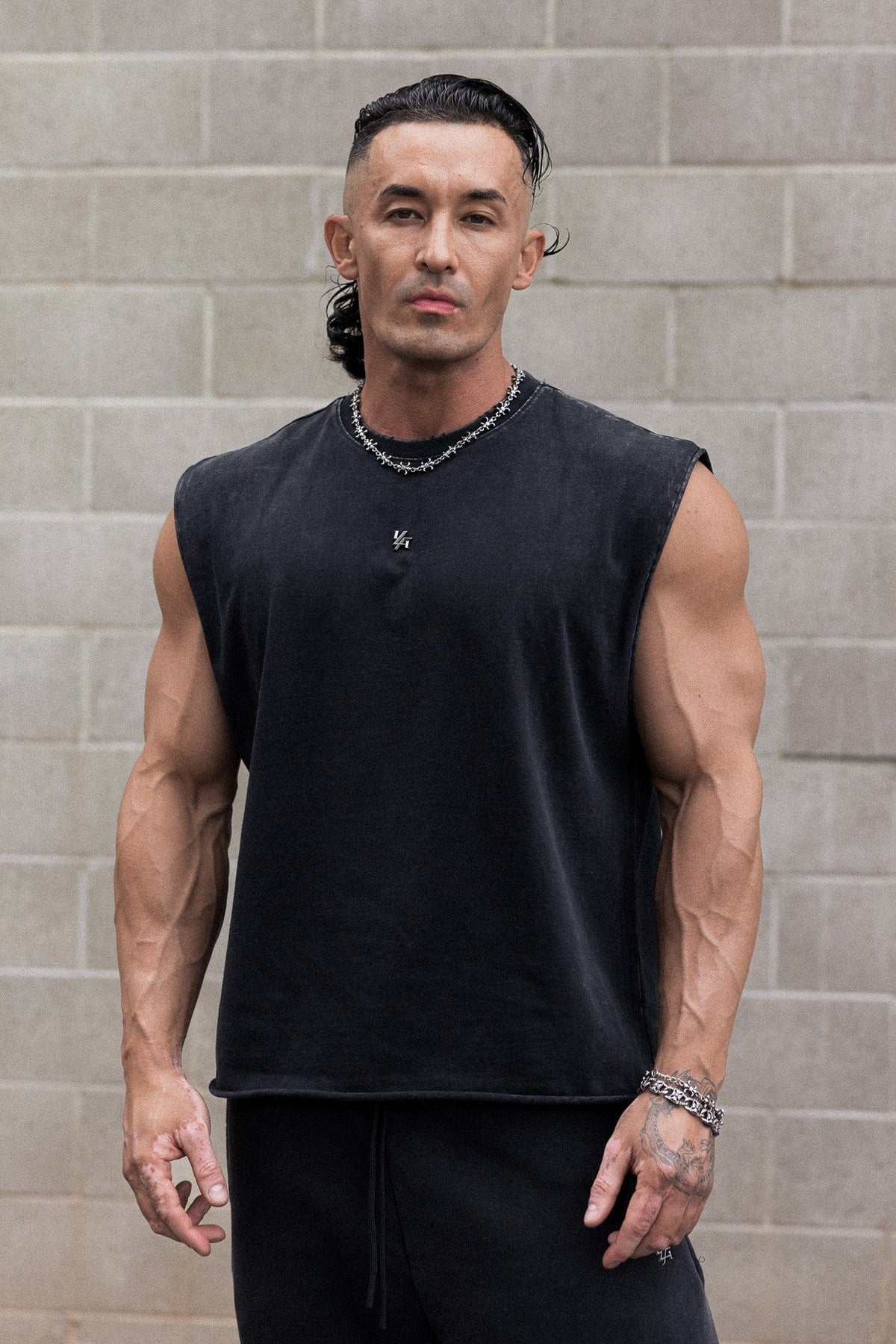 3035 - Elevated Essentials - Cut Offs - Black Wash