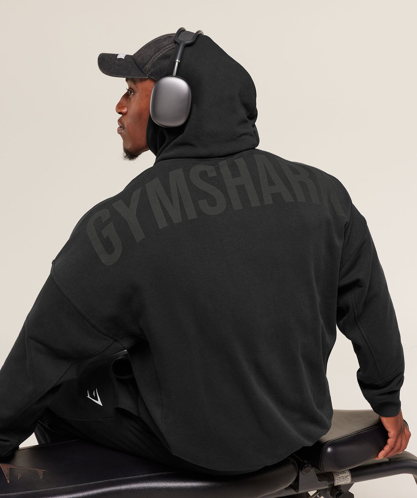 GS-0125 Power Oversized Hoodie - Black/Asphalt Grey