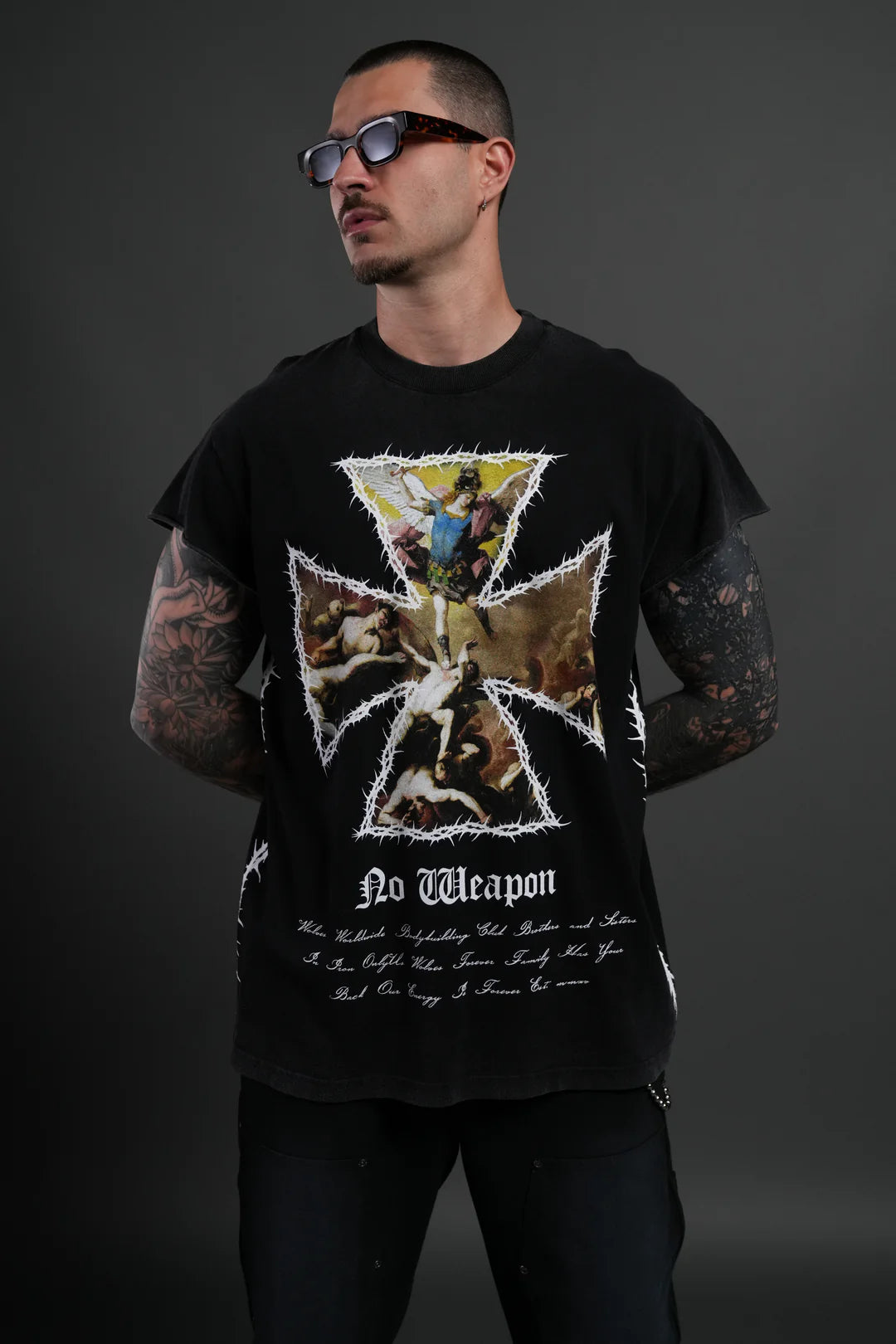 DS-0153 Ascend “Premium” Cap Sleeve Tee in Black