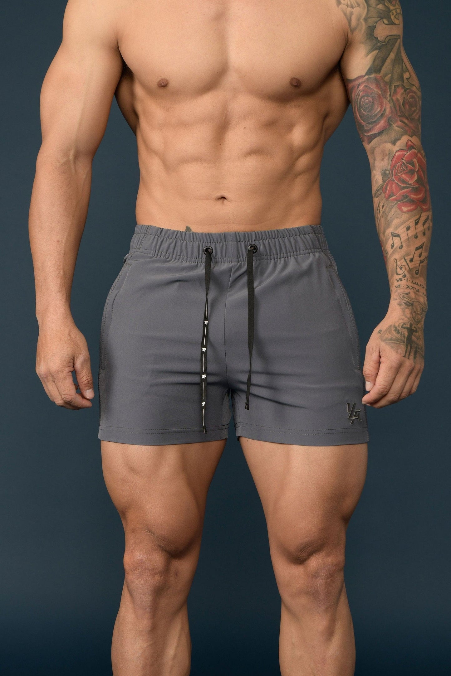 101 - Bodybuilding Short Shorts - All Grey
