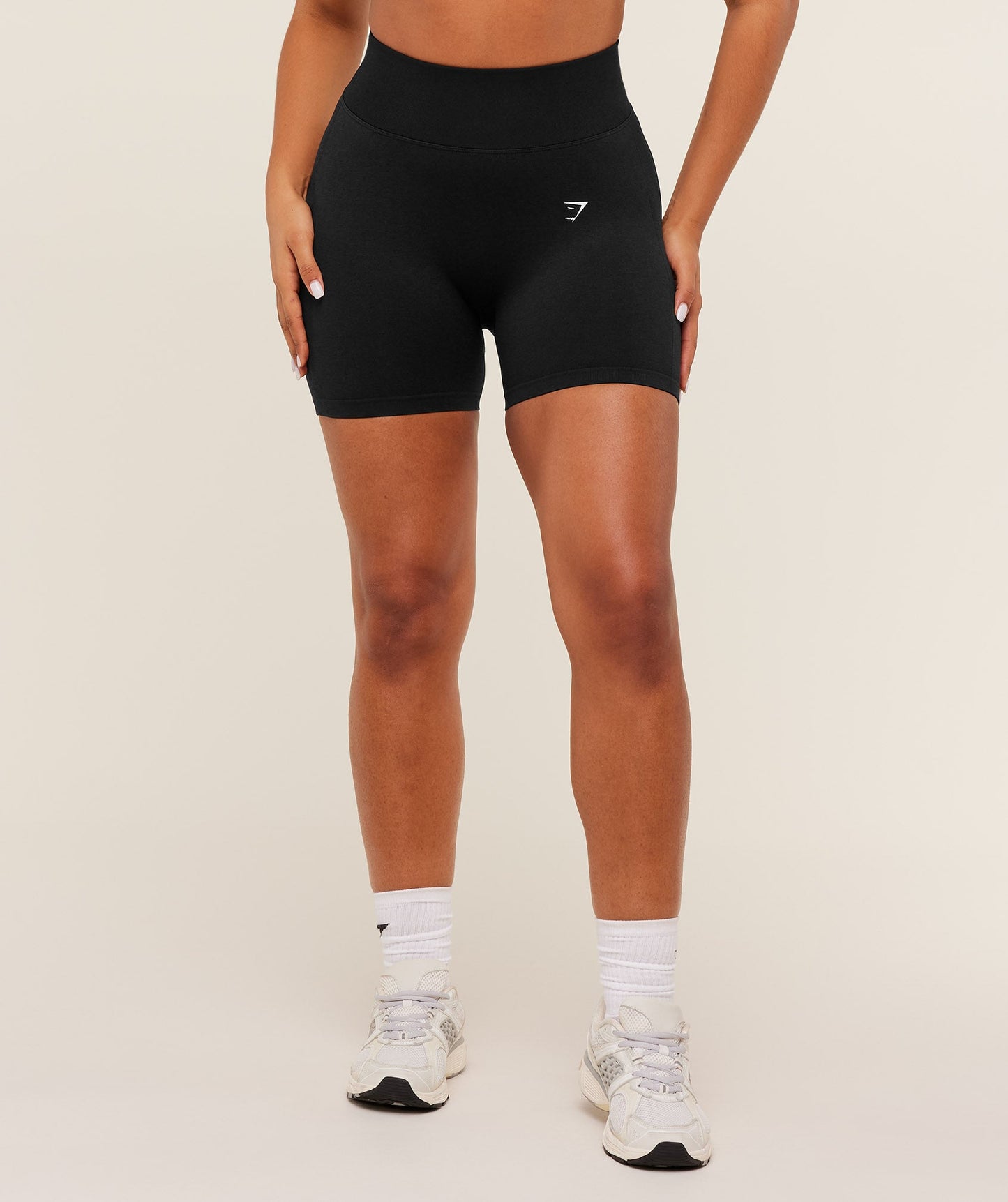 GSW-0086 Lift Seamless Shorts - Black/Black Marl